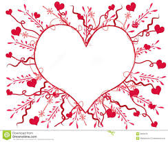 Artsy Valentines Day Heart Card 2 Stock Illustration