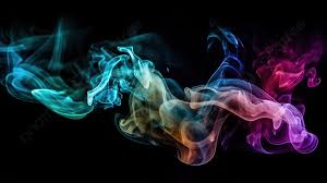 colorful smoke texture floating