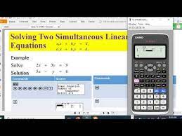 Two Simultaneous Linear Equations Using