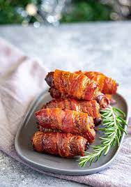 maple sausages wrapped in bacon