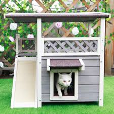 Rockever feral cat condo for outdoor cats insulated, wooden bunny house outdoor autumn blonde. 15 Best Cat Houses And Condos 2019 The Strategist New York Magazine