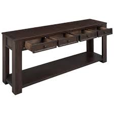 long espresso wood console table