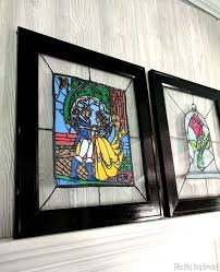 faux stained glass beauty the beast
