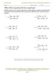Equations Worksheet Ks3 Algebra