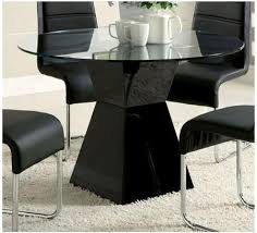 furniture of america mauna black round dining table