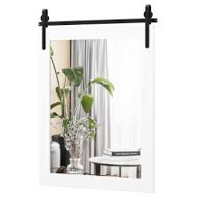 Wall Mount Mirror With Wood Frame