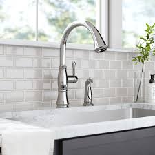 Delta has also multiple single handle kitchen faucets such as the delta 9178 that has become very popular among consumers in recent years. 4297 Dst Cz Dst Ar Dst Delta Cassidy Single Handle Kitchen Faucet With Side Spray And Diamond Seal Technology Reviews Wayfair
