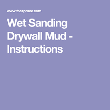 wet sanding drywall