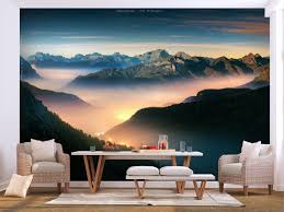 Wall Mural Mountains At Sunrise