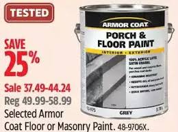 armor coat floor or masonry paint offer