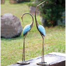 Garden Cranes Sculptures Metal Yard