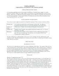 Formal Report Example Pdf Business Format Sample On Reports Template