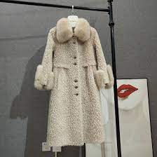 Ladies Winter Real Wool Jacket Fur Coat