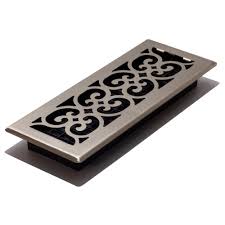 decor grates sph412 nkl 4 x 12 floor register brushed nickel