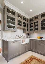 Gray Painted Kitchen Cabinets With Ann