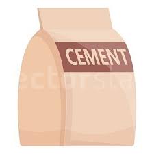 Mortar Cement Sack Icon Cartoon Vector