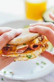 The perfect breakfast sandwich offers layers of opposing textures and flavors. Breakfast Sandwich One Pan Breakfast Natasha S Kitchen Com