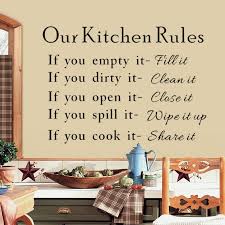 Kitchen Rules Kitchen Wall Stickers