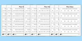 Differentiated Tens And Ones Place Value Worksheet