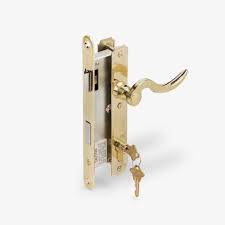 82 400 Brass Atrium Door Lever Lockset