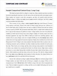 compare and contrast essay examples high school compare contrast 