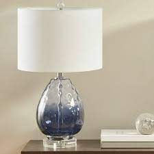 Luxury Dark Blue Glass Table Lamp W