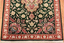 vase vine persian silk qum rug 70782