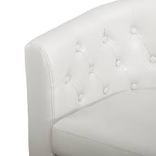 Homestock White Love Seat On