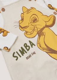 Baby Disney Simba Dungarees Top Set
