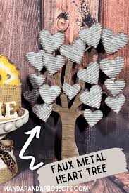 Faux Metal Heart Tree Manda Panda