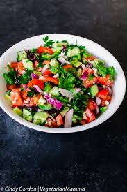 vegetarian green cuber salad