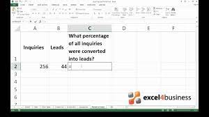 percene of a total in excel