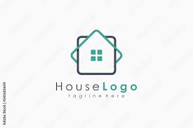 Icon House Logo Linear Rounded Style