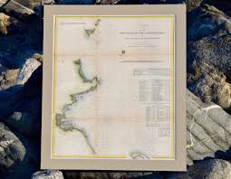 Antique Nautical Chart Portland To Race Point 1857