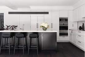 kitchen with dark hardwood floors