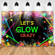 Which is the hottest type of vinyl flooring? Buy Mocsicka Let S Glow Crazy Backdrops Glow Birthday Party Banner Decoration 7x5ft Vinyl Laser Neon Splatter Paint Photo Booth Backdrops Online In Turkey B07kpbbg14