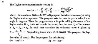 taylor series expansion for cos x