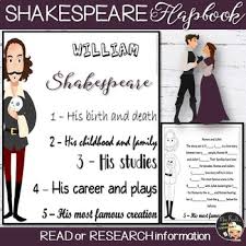 William Shakespeare Biography Informational Text Flapbook