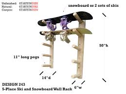 5 Place Ski Snowboard Wall Rack