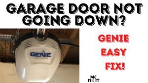 garage door not going down check out