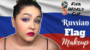 russian flag inspired makeup tutorial