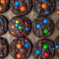 double chocolate m m cookies tastes