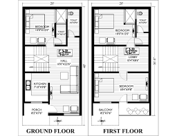 4bhk 20 40 Duplex House Plan East Facing