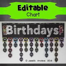 Birthday Chart Ideas Worksheets Teaching Resources Tpt