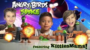 ANGRY BIRDS in SPACE & PLANET BLOCK GAME featuring KITTIESMAMA!!! Total  Destruciton! - YouTube