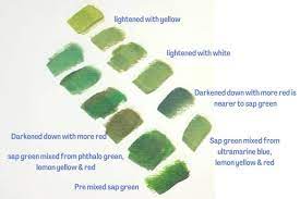 Easily Make Sap Green Color Step By