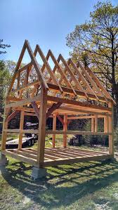14 x 16 tiny timber frame cabin