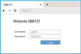 motorola sb6121 router login and pword