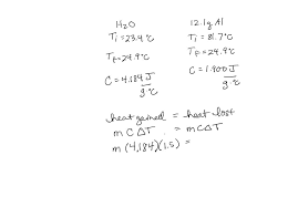 C In A Constant Pressure Calorimeter Of