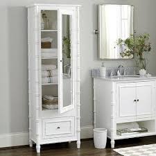 White Bamboo Turnings Glass Door Armoire